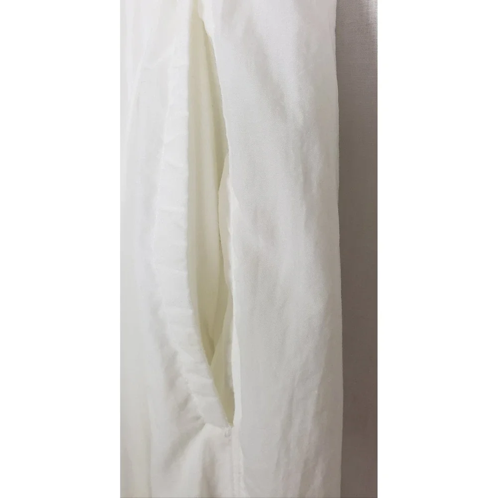 Jordan Mens White Nylon Track Pants Bungee Cinch Joggers Jumpman L Activewear